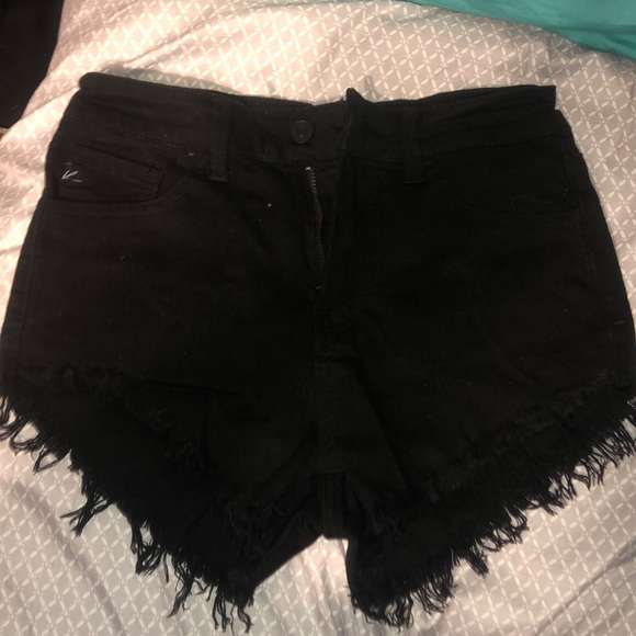 black jean shorts - Picture 1 of 2